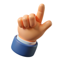 Cartoon hand pointing upwards isolated on transparent background png