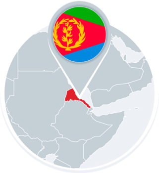 eritrea Karte und Flagge, Karte Symbol mit hervorgehoben eritrea png