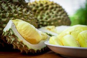 Durian fruit is a tropical fruit that is native to the philippines photo