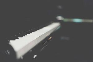 A close up of a piano keyboard photo