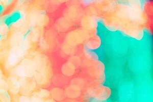 A colorful background with a red, green, and orange tree photo