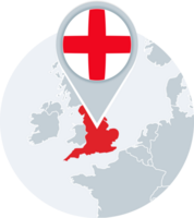 England map and flag, map icon with highlighted England png