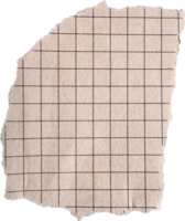 Torn Fragment of Beige Checkered Paper png
