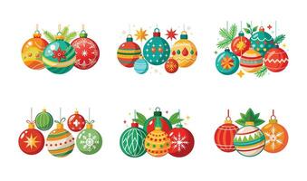 Christmas decorations set vector