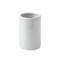 Simple white ceramic cylindrical container for versatile home organization png