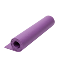 Rolled purple yoga mat for exercise and fitness activities png