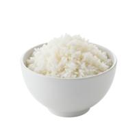 Bowl of fluffy white cooked rice, ready to be served as a side dish png