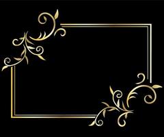vintage frame with floral elements vector