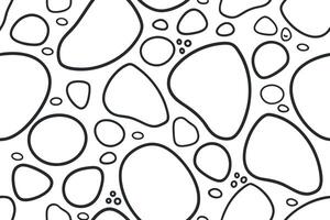 Black and white abstract organic shapes seamless pattern vector