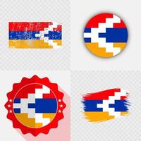 National flag designs in various styles vector