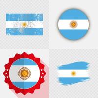 Argentina flag design variations vector