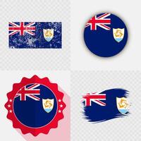 Anguilla flag design variations vector
