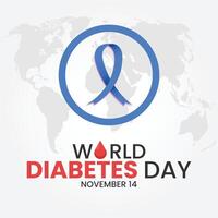 World Diabetes Day on November 14. World diabetic awareness day. Illustration vector