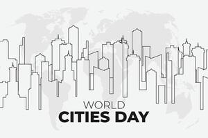 World Cities Day, Creative concept. illustration. vector
