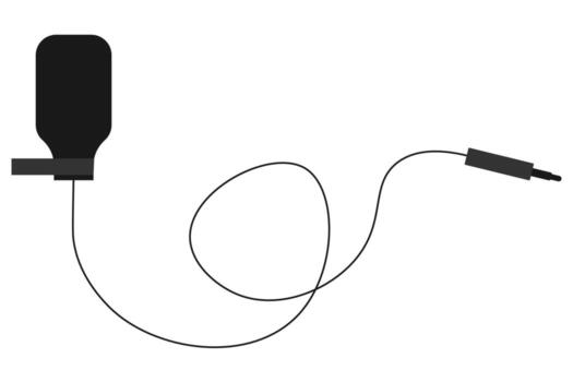 lavalier micrófono para discreto audio grabación. con clip mic para entrevista y transmitir utilizar vector