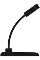 Desktop Microphone for Online Communication and Recording. Flexible Gooseneck Mic for Speech vector