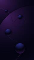 Abstract purple design with spheres vector