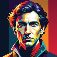 Vibrant Illustration of a Man in Socio-Realistic Art Style vector