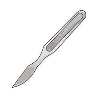 illustration of metal scalpel vector
