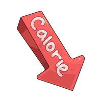 low calorie arrow vector