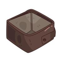 open leather wallet vector