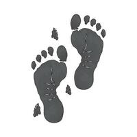 black footprints illustration vector