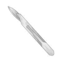 medical metal scalpel vector