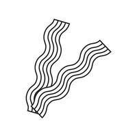 Bacon line icon vector