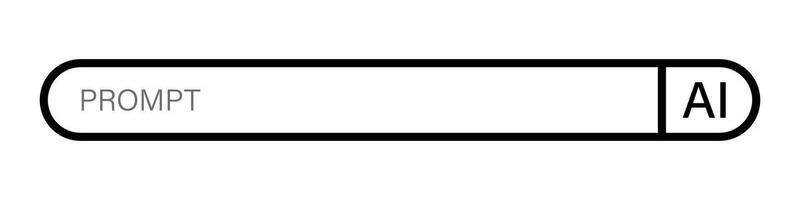 Prompt ai search bar icon vector