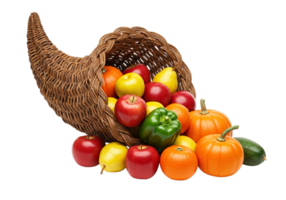 A cornucopia of fruits and vegetables png