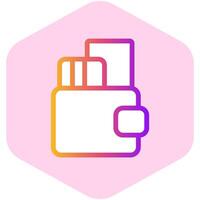 icon of wallet vector