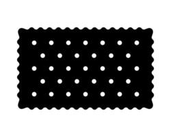 Cracker icon. Sweet or salty biscuit cookie in rectangle shape. Crunchy snack pictogram isolated on white background. Popular children treat. graphic illustration vector