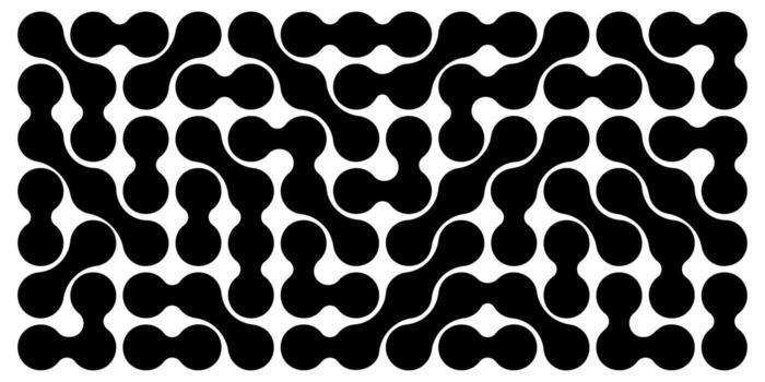 Connected metaballs pattern. Circuit texture. Liquid drops or amorphous shapes background. Organic blobs or neurons isolated on white background. Trendy abstract wallpaper. illustration vector