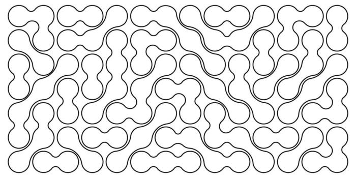 Trendy metaball pattern. Liquid drops or amorphous shapes background. Organic blobs, neurons or molecules isolated on white background. Modern abstract print. outline illustration vector