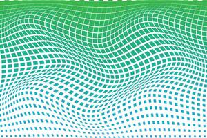 simple abstract sky green color halftone square wavy distort pattern wavy grid with gradient color blend vector