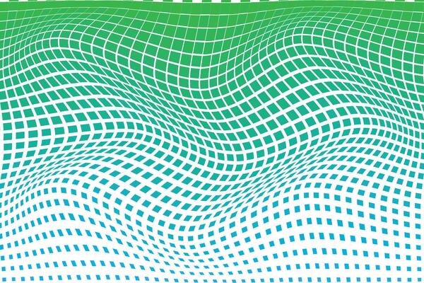 simple abstract sky green color halftone square wavy distort pattern wavy grid with gradient color blend