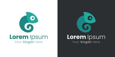 Chameleon logo design for your business brand identity needs vector
