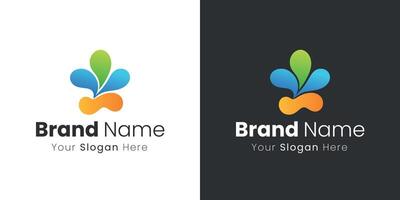 Vibrant Abstract Nature Inspired Logo Design for Corporate Identity and Branding vector