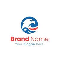 Patriotic Eagle Emblem with Bold Typography and Classic American Color Scheme for a Modern Brand Identity vector