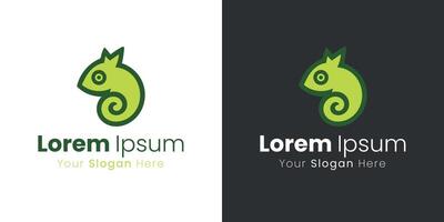 Creative Green Chameleon Symbol for Brand Identity and Logo Design Inspiration vector