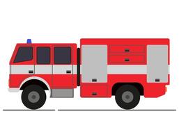 Illustration of a fire engine. Modern rescue vehicle for extinguishing fires and emergencies. vector