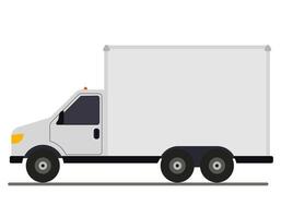 Truck. A vehicle for delivering goods, logistics, and transporting cargo. vector