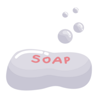 Soap bar with bubbles cartoon png