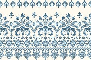 Blue floral pattern design vector