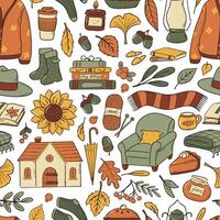 Autumn illustrations with cozy themes vector