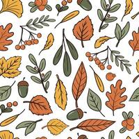 Autumn leaf pattern design vector