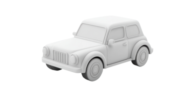 3D Of Minimalist Toy Car Model. Conceptual Design For Automotive Prototyping And Isolated On Transparent Background png