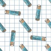 A pattern of glue sticks on grid. vector