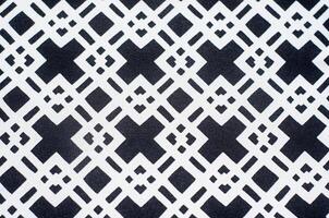 Modern Geometric Black and White Pattern Fabric photo