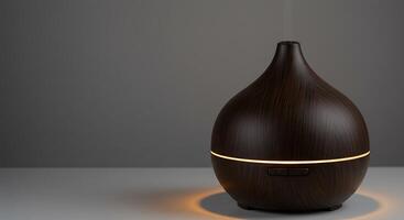 An aroma diffuser is shown on a table photo